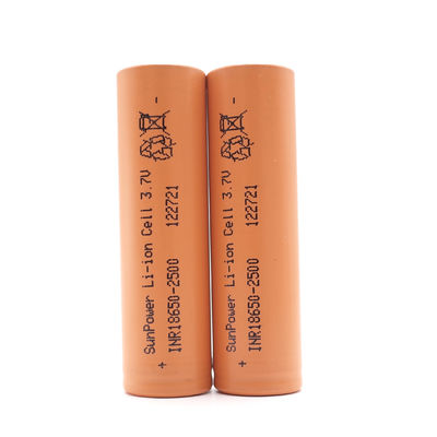 OEM ODM 3.6 V Lithium Battery Cell 8C 18650 2500mAh Battery