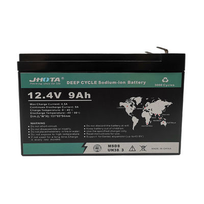 4000 Cycles 12.4V 9Ah Sodium Ion Battery Pack Lead Acid Replacement Battery