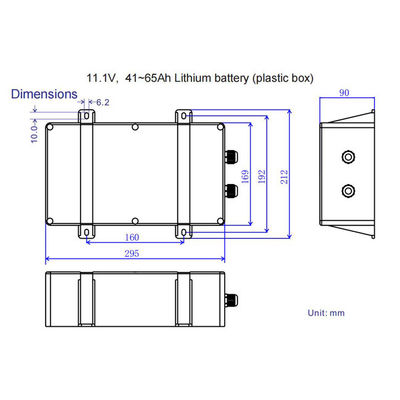 Water Resistant 11.1V 60AH Solar Lamp Battery 18650 Lithium Ion Battery Pack
