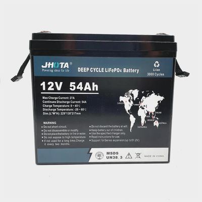 IP55 Lithium Battery Lead Acid Replacement 54Ah 12.8V Deep Cycle Battery